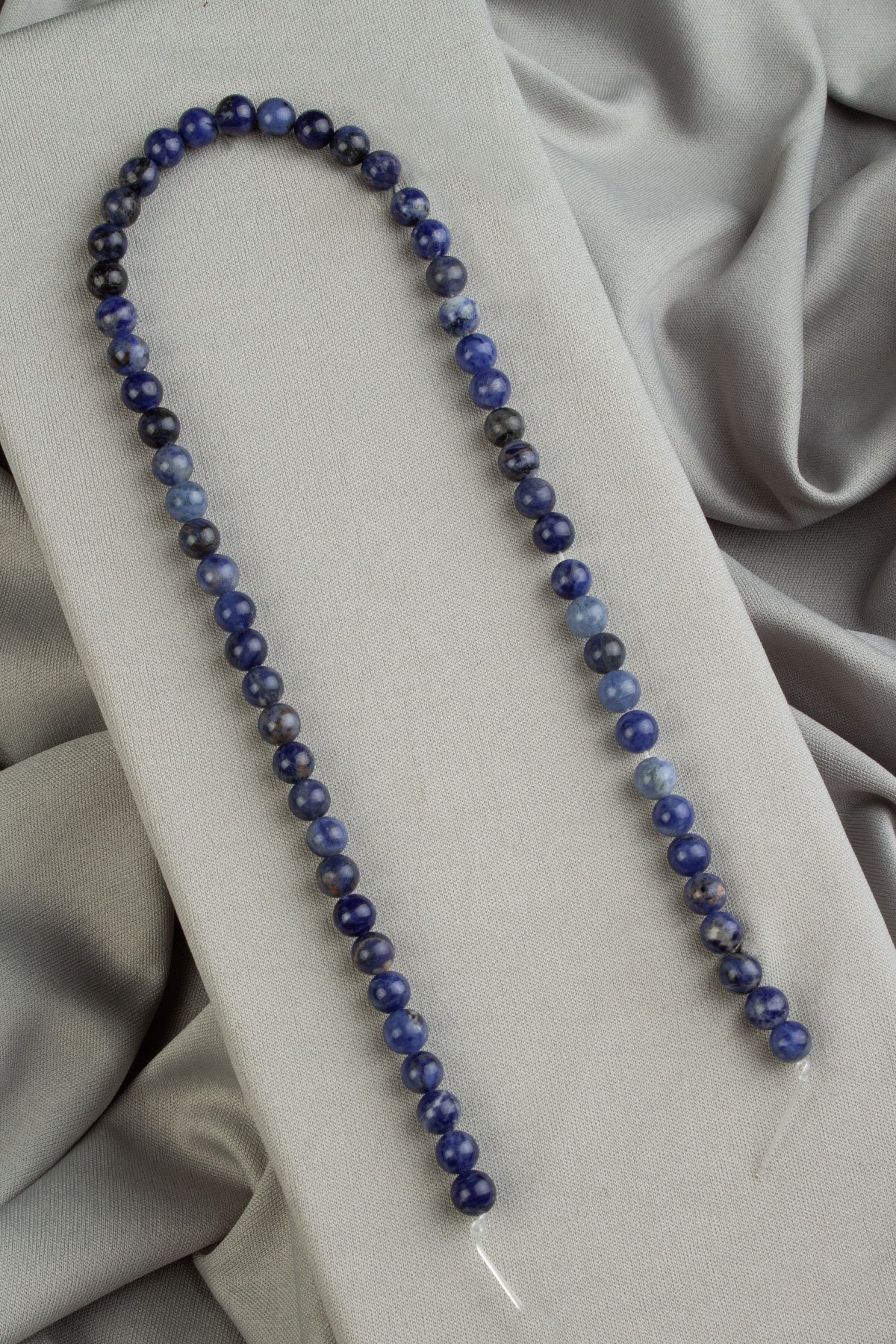 Sodalit Doğal Taş Koyu Lacivert Küre Kesim 6mm Dizi AA