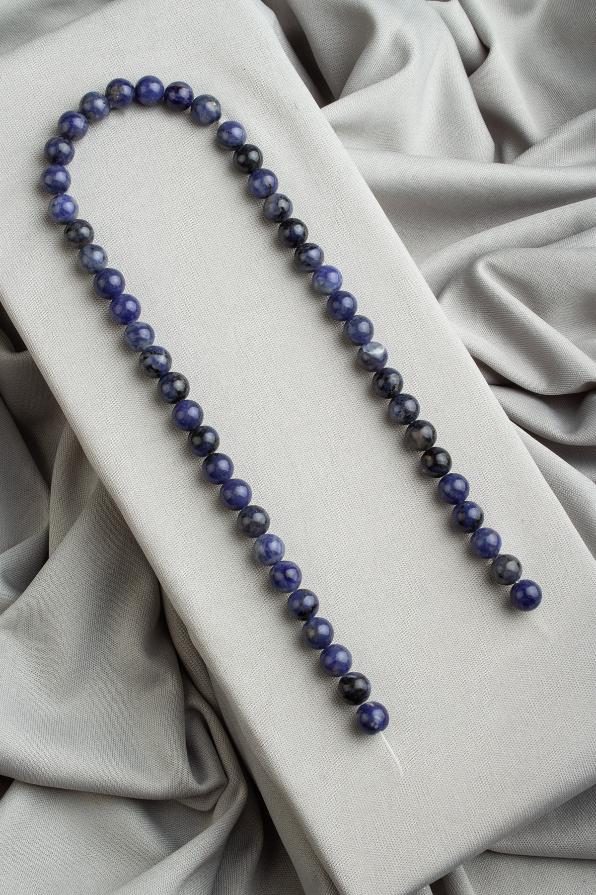 Sodalit Doğal Taş Koyu Lacivert Küre Kesim 8mm Dizi [AA]