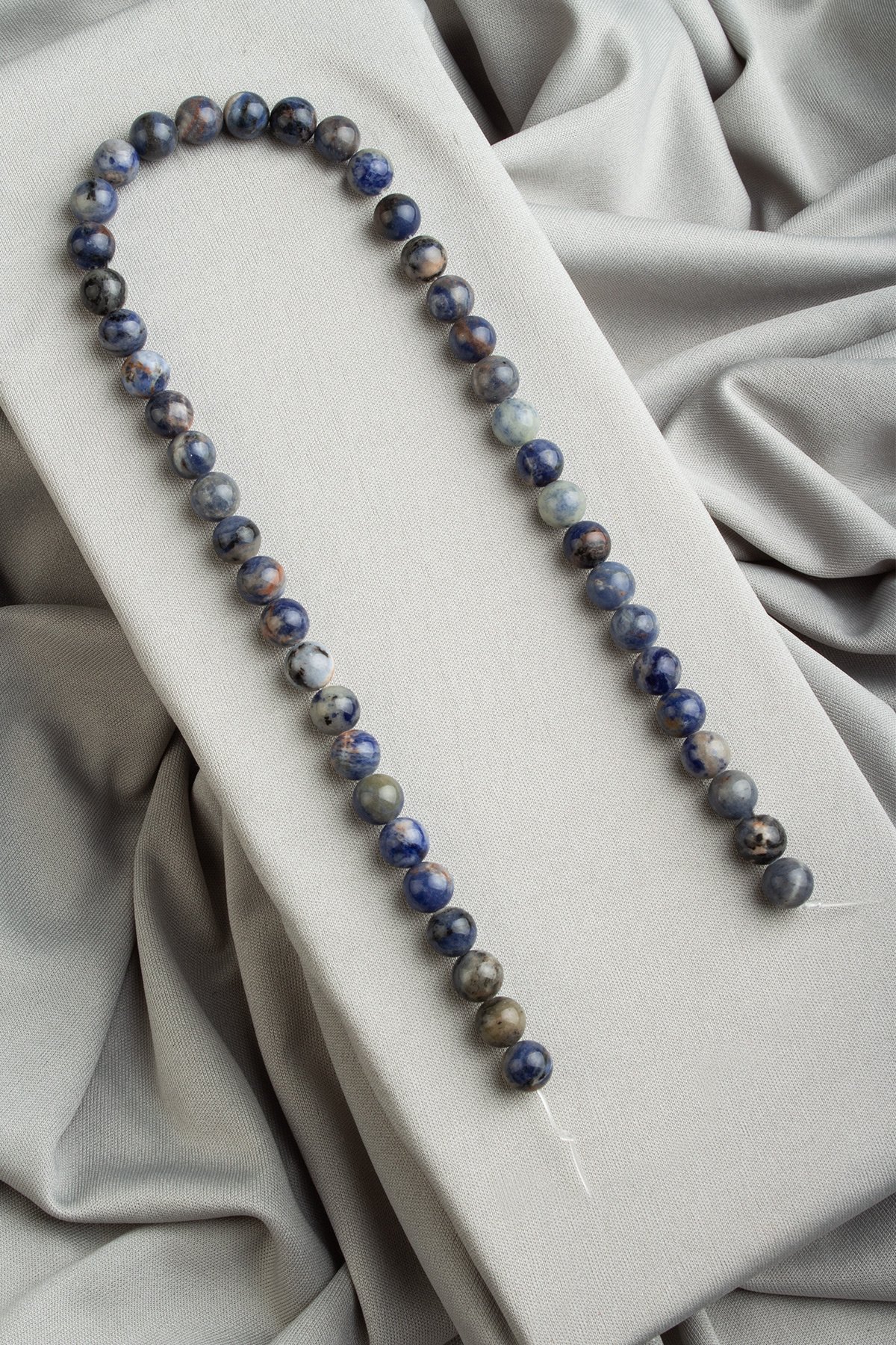 Sodalit Doğal Taş Küre Kesim 8mm Dizi [AB]