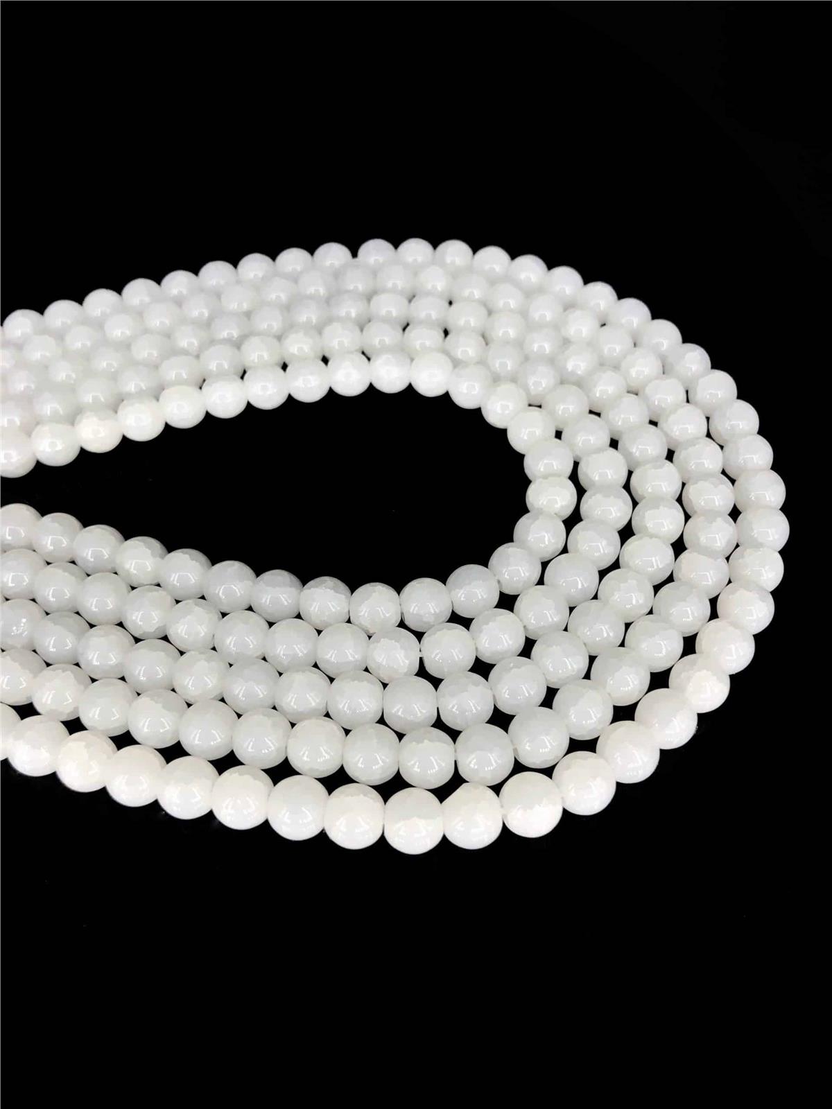 Süt Kuvars Doğal Taş Küre Kesim 8mm Dizi