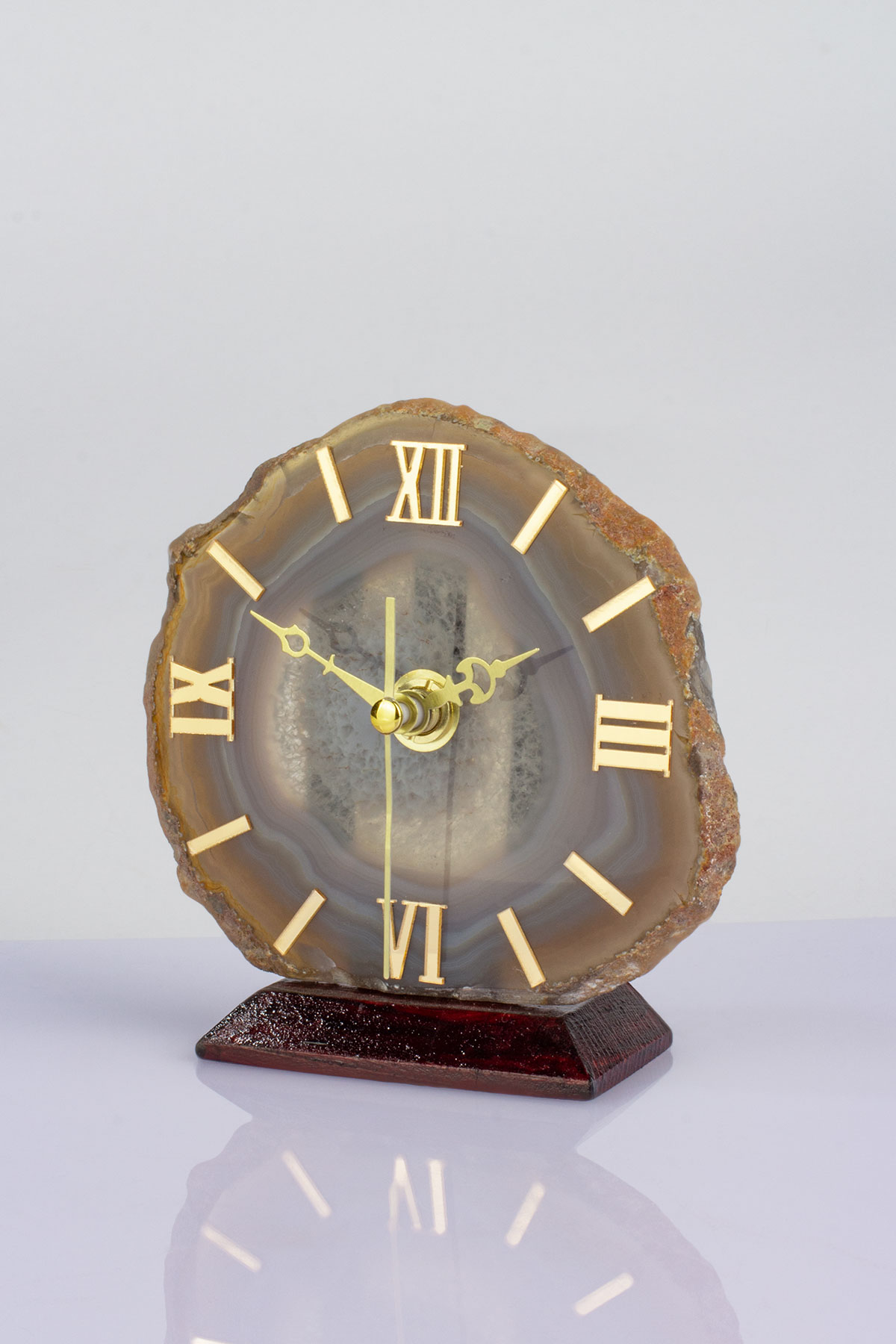 Toprak Esintisi Akik Doğal Taş Saat