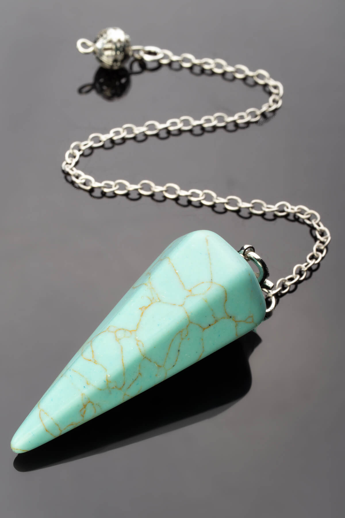 Turkuaz Doğal Taş 18x42mm Pandül Sarkaç