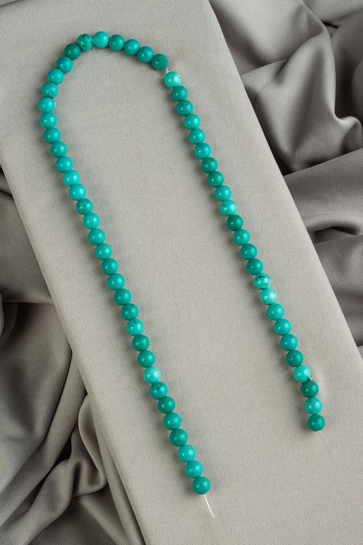 Turkuaz Doğal Taş Parlak Yeşil Küre Kesim 6mm Dizi [Ab]