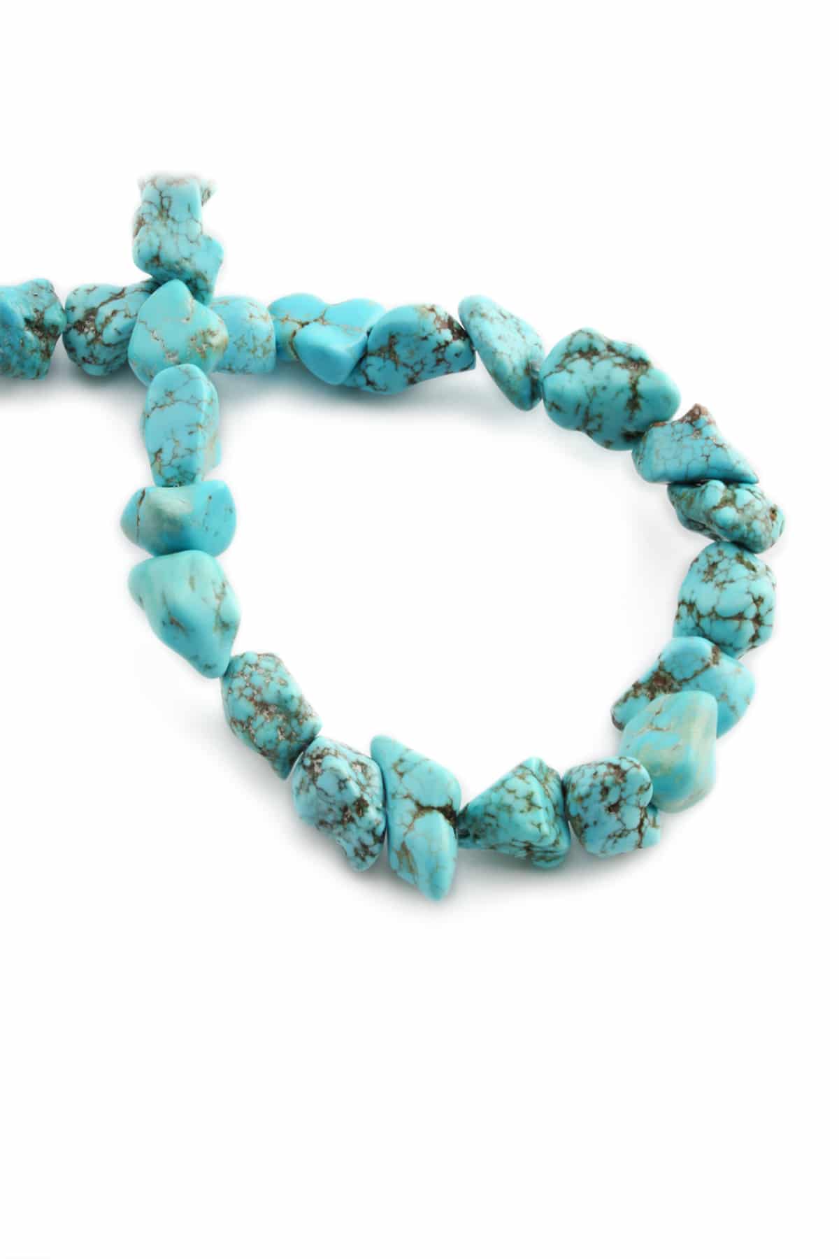 Turkuaz Taşı Amorf Kesim 12x14mm Karışık Dizi