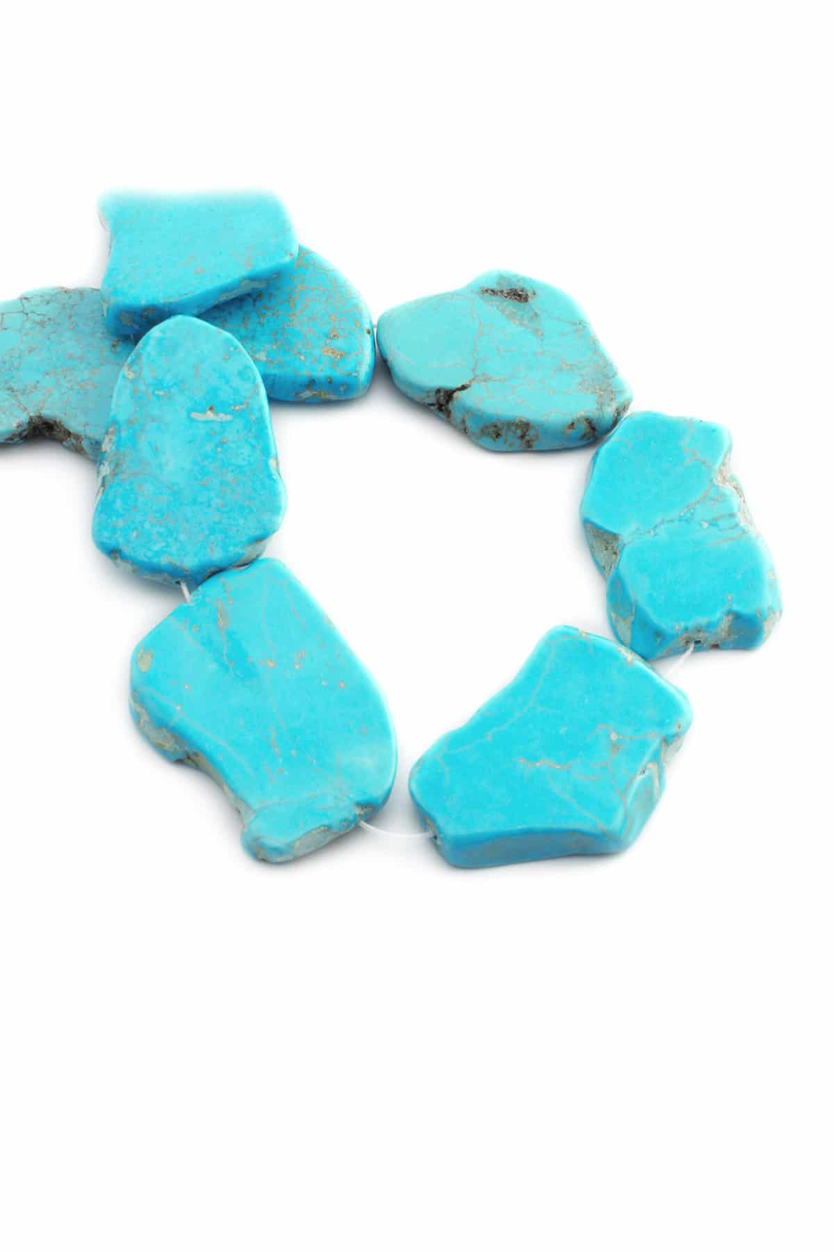 Turkuaz Taşı Amorf Kesim 45mm Karışık Dizi