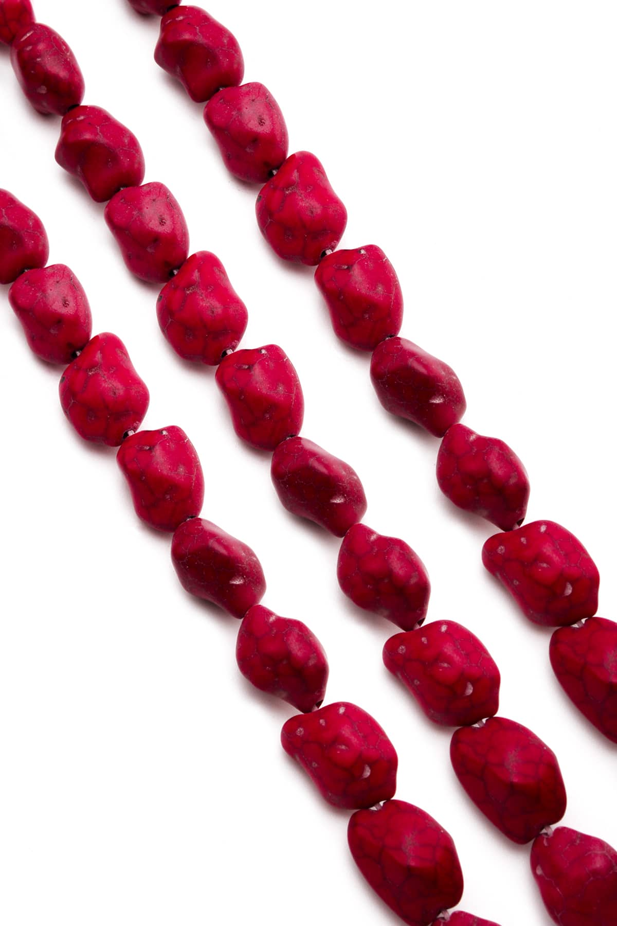 Turkuaz Sıkma Amorf Kesim Kırmızı 11x17mm Dizi