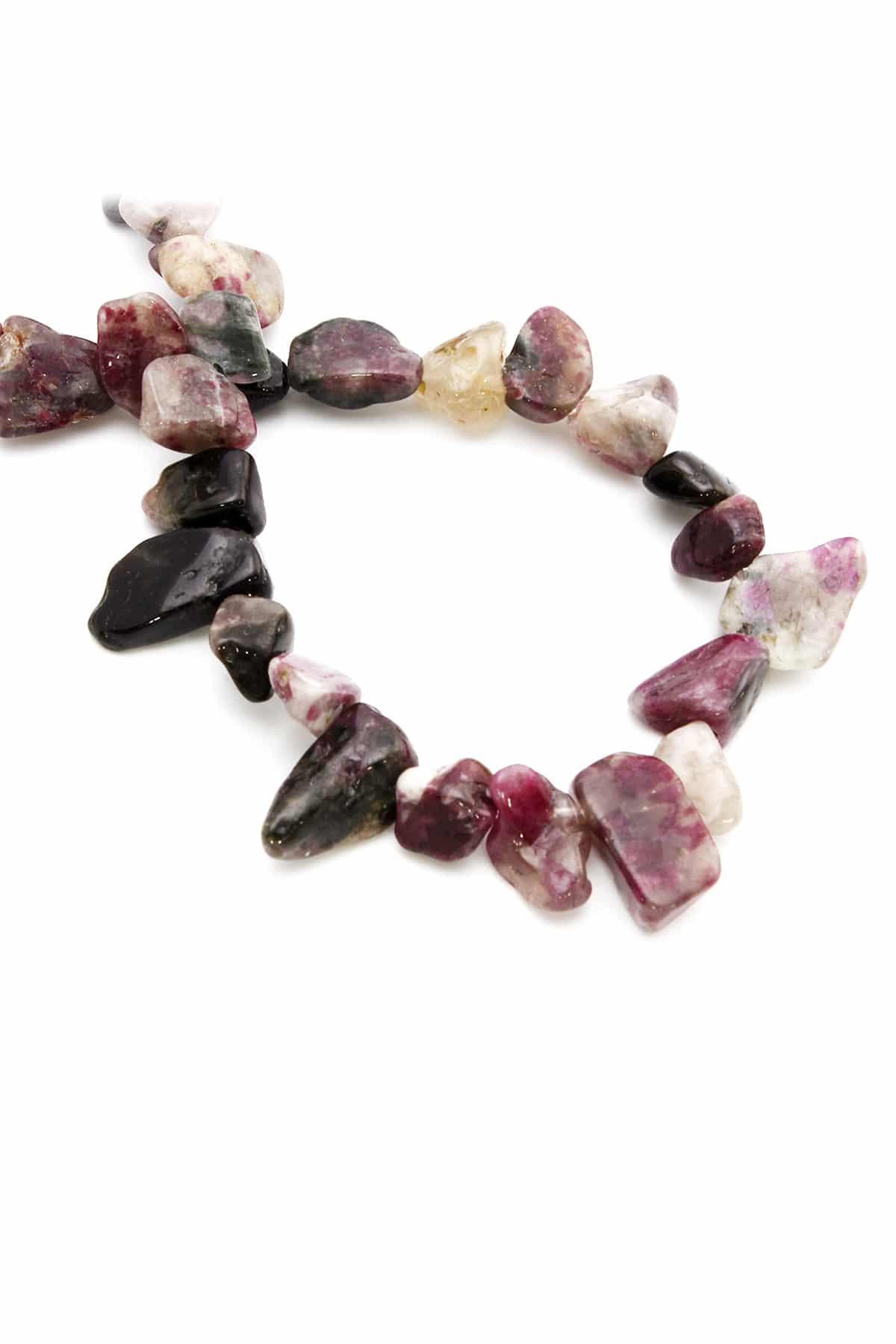 Turmalin Doğal Taş Parlak Mor Karışık Amorf Kesim Dizi [AA]