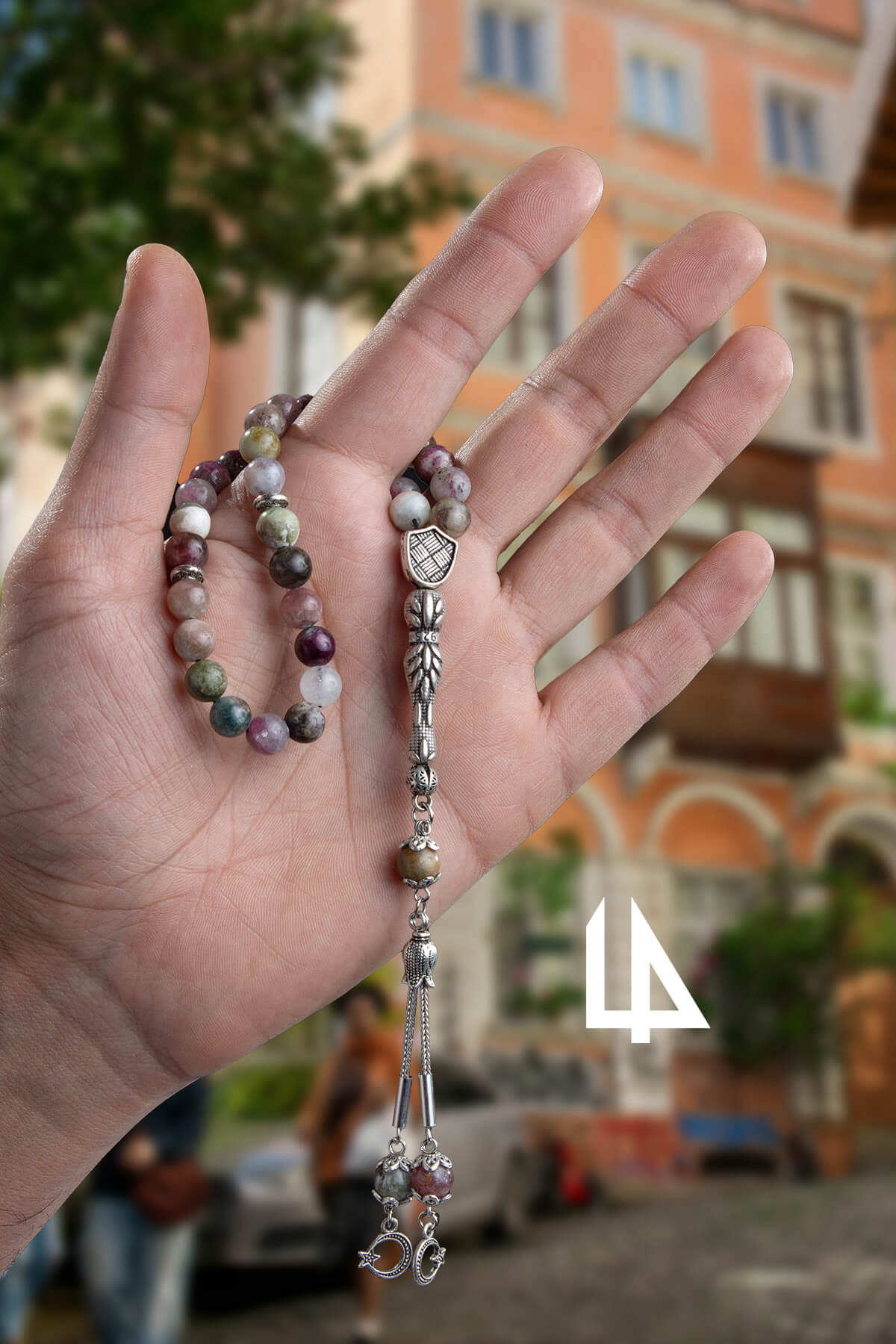 Turmalin Doğal Taş Küre Kesim 33 lü 8mm Tesbih