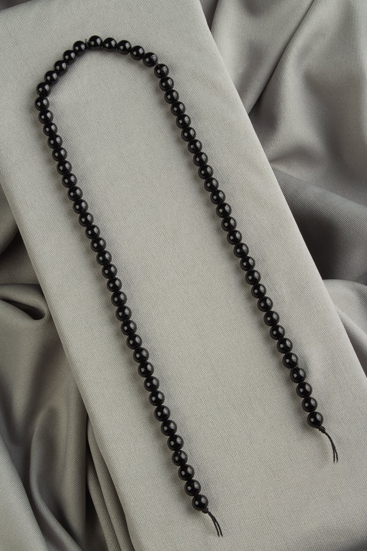 Turmalin Doğal Taş Parlak Siyah Küre Kesim 6mm Dizi [AA]