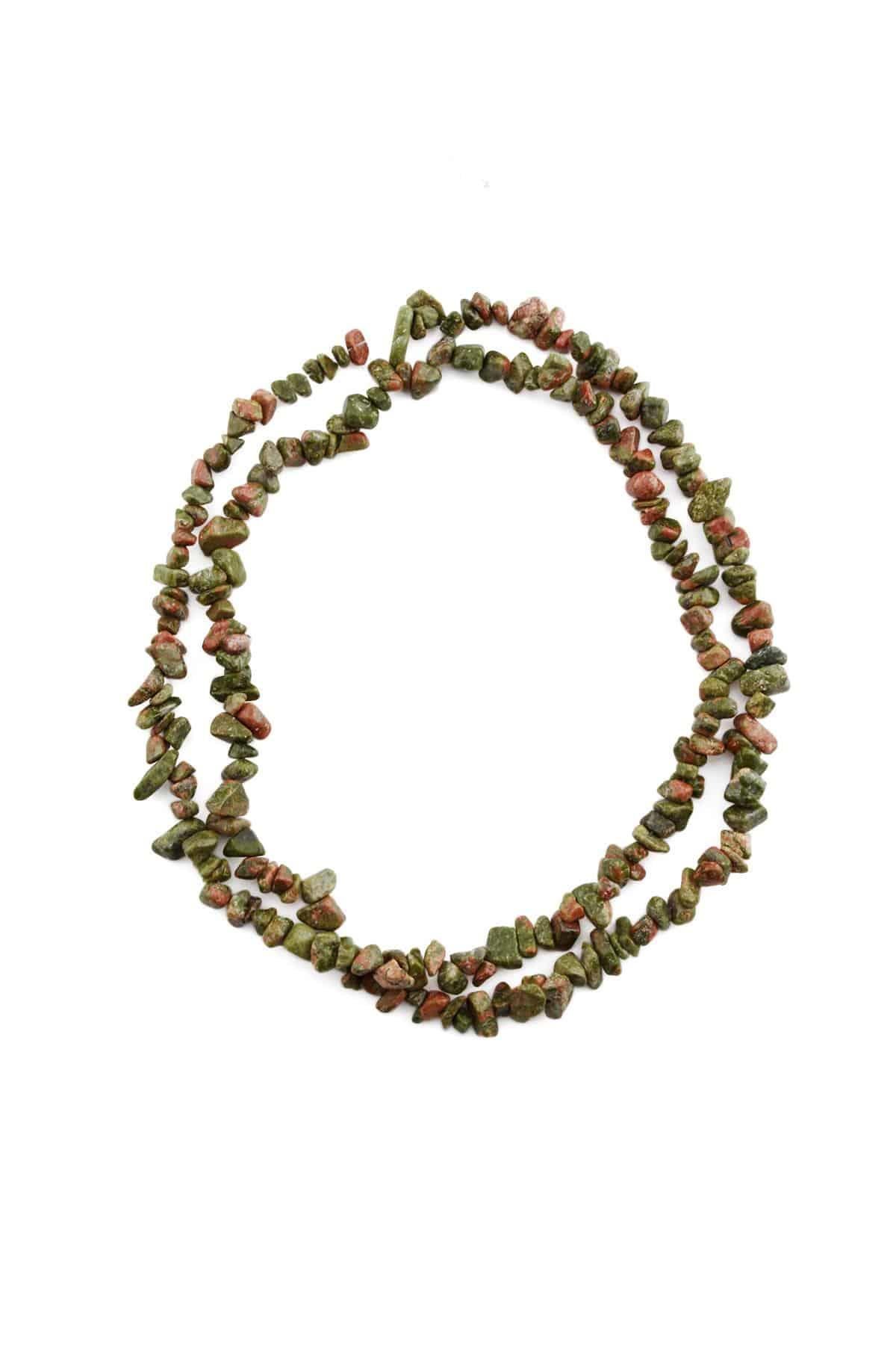 Unakit Doğal Kırık Taş Orta Boy Parlak 5x8mm Dizi