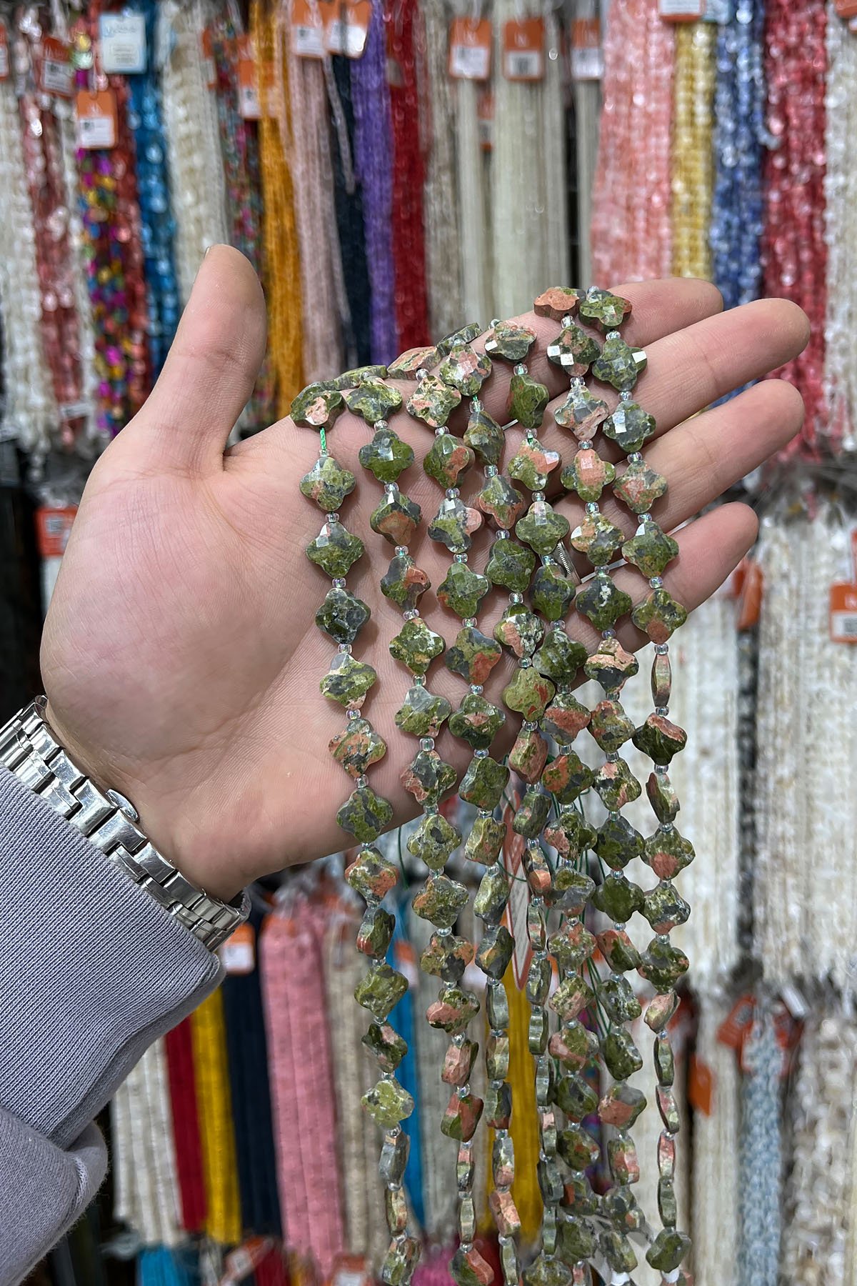 Unakit Doğal Taş Van Cleef Yonca Kesim 12mm Dizi