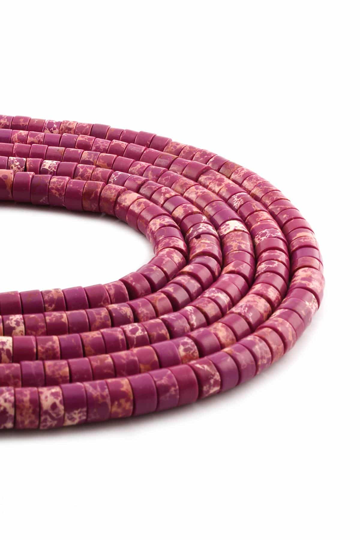 Varisit Doğal Taş Parlak Mor Dore Kesim 6x3mm Dizi [AA]