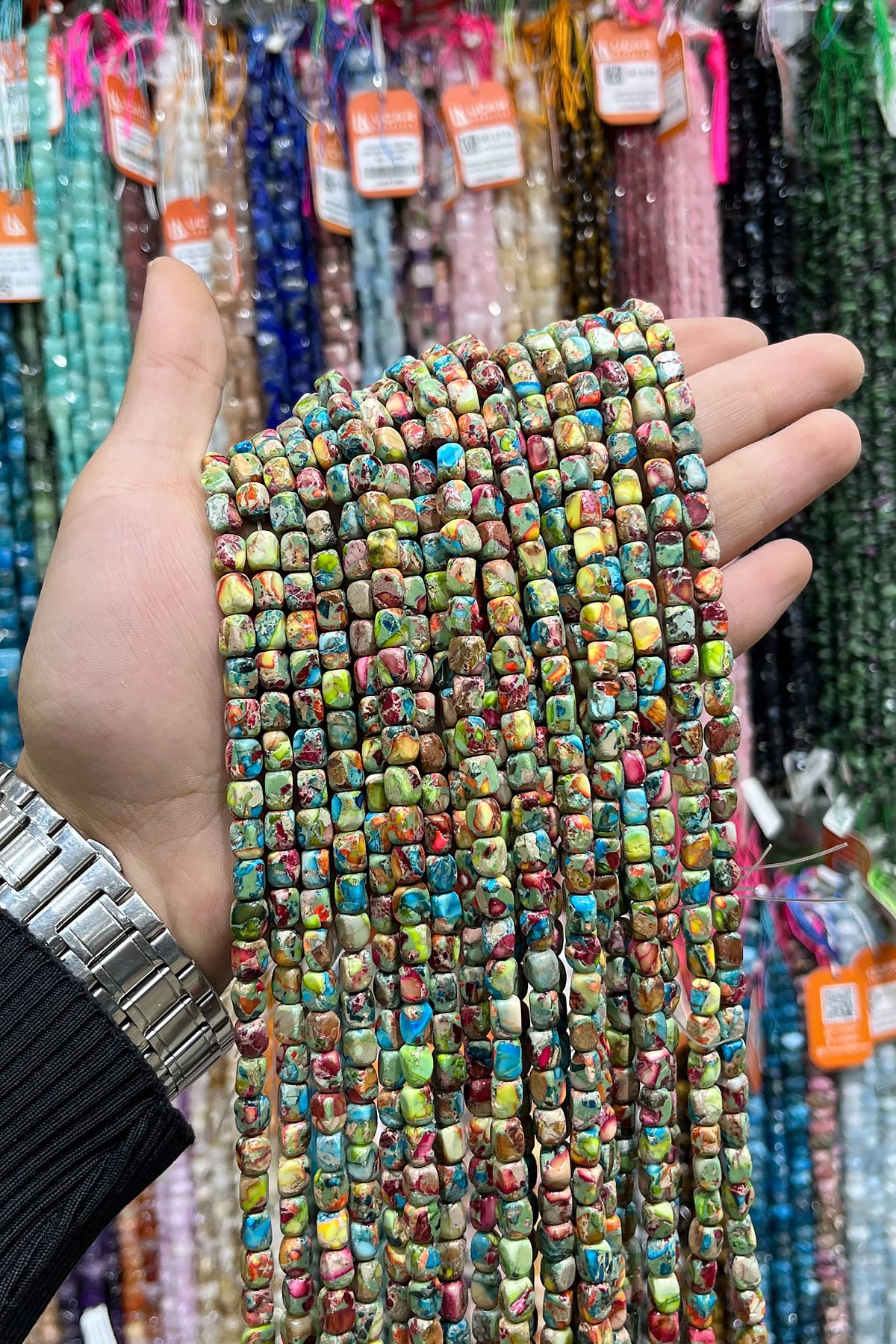 Varisit Doğal Taş Karışık Dikdörtgen Kesim 5x8mm Dizi