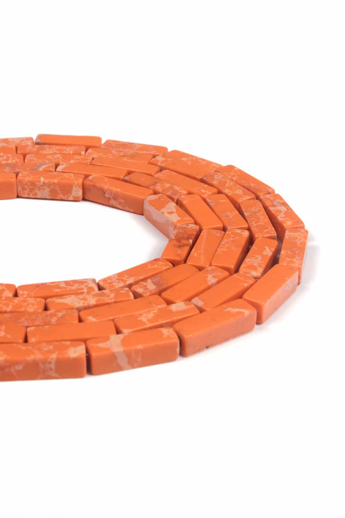 Varisit Taşı Parlak Turuncu Dikdörtgen Kesim 4x13mm Dizi