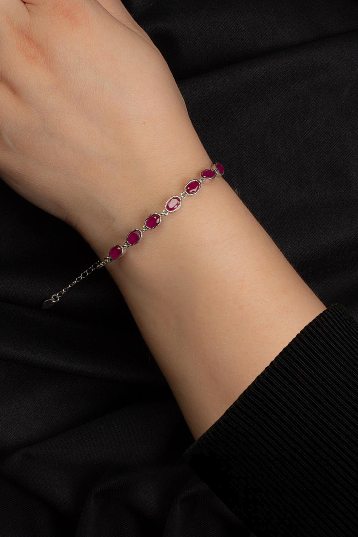 Yakut Doğal Taş Zincir Bileklik