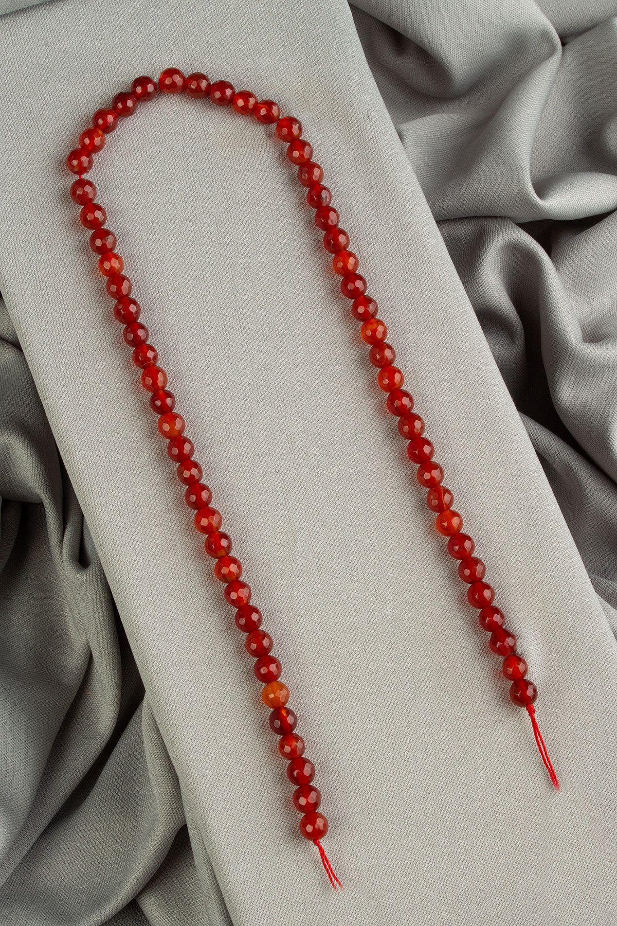 Yemen Akik Doğal Taş Parlak Küre Faset Kesim 6mm Dizi