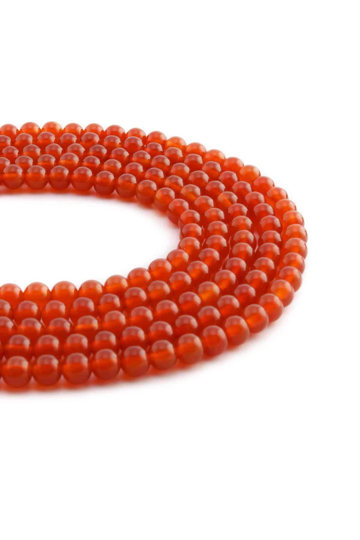 Yemen Akik Taşı Parlak Küre Kesim 5mm Dizi