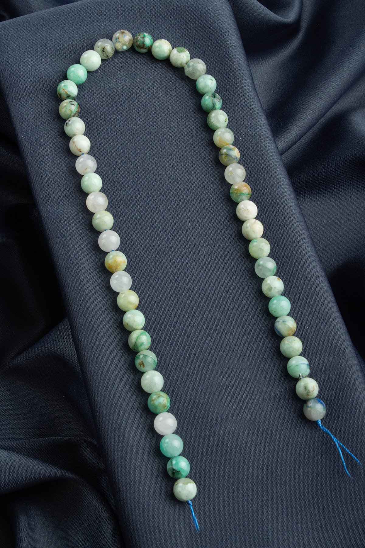 Yeşil Azurit Doğal Taş Küre Kesim 8mm Dizi