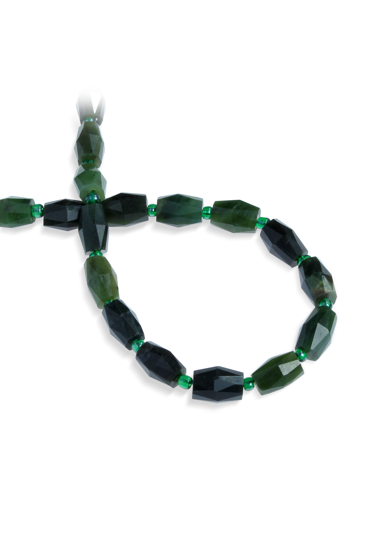 Yeşim Doğal Taş Faset Silindir Kesim Dizi