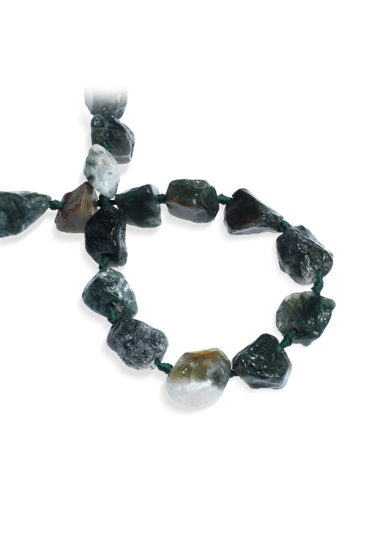 Yosunlu Akik Doğal Taş Parlak Ham Kütle Kesim 15x25mm Dizi