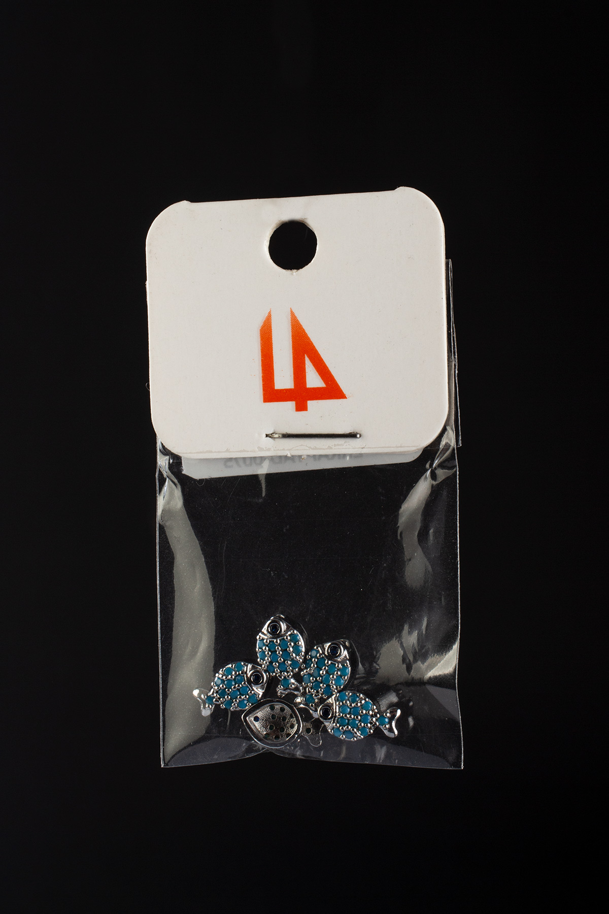 Zirkon Antik Gümüş Balık 7mm Takı Aparatı