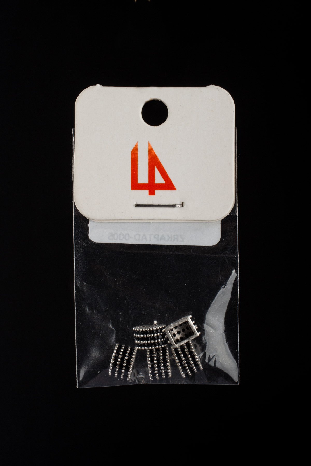 Zirkon Antik Gümüş Bombeli Çift Delik Takı Aparatı