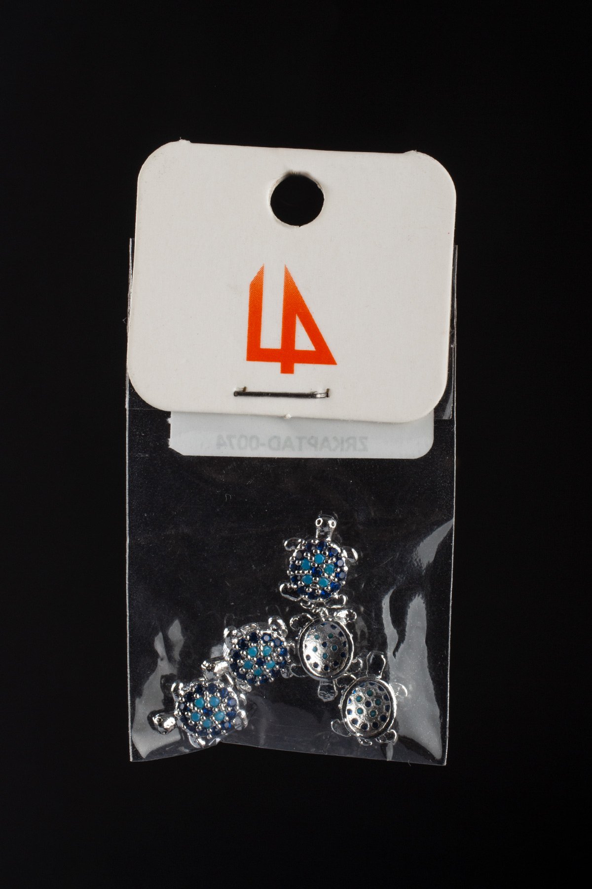 Zirkon Antik Gümüş Kaplumbağa 7mm Takı Aparatı