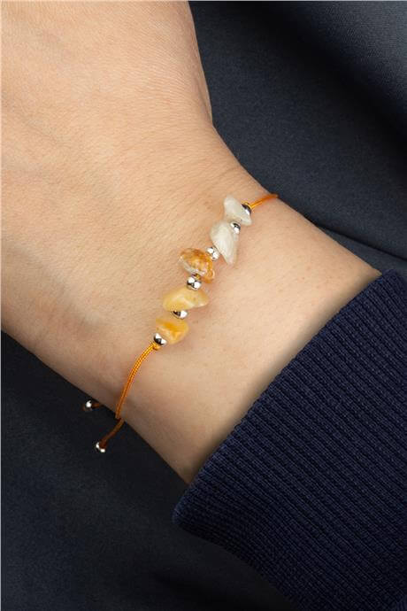 Akik Doğal Kırık Taş Başak Burcu Bilekliği