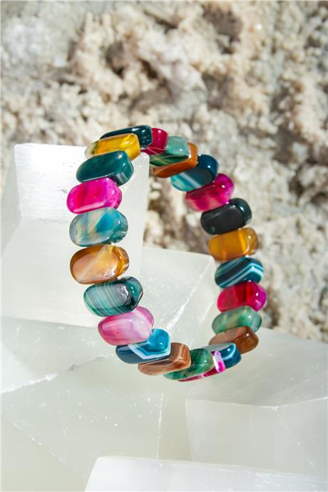 Akik Taşı Oval Kesim Bileklik