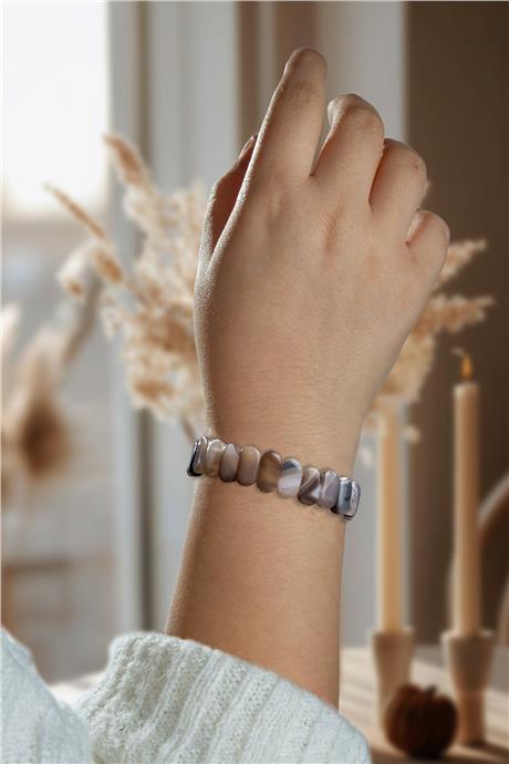 Akik Taşı Oval Kesim Bileklik