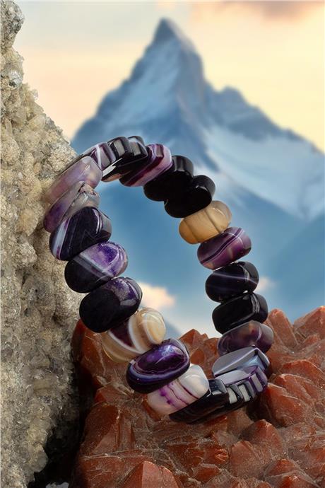 Akik Taşı Oval Kesim Bileklik