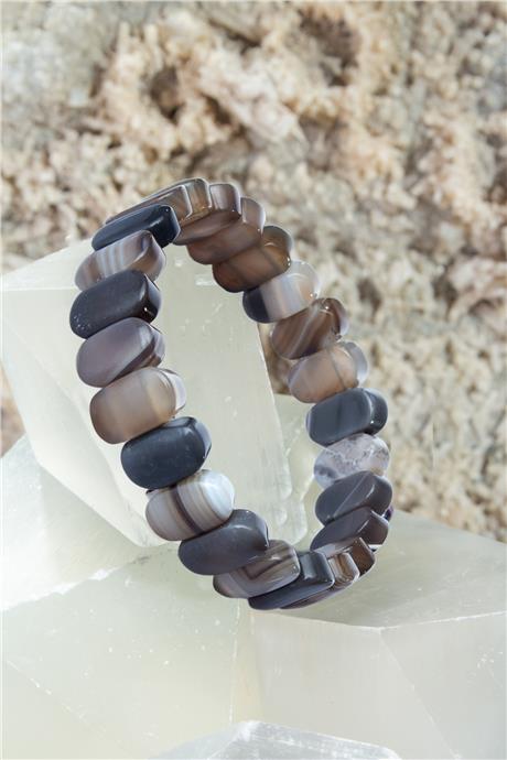 Akik Taşı Oval Kesim Bileklik