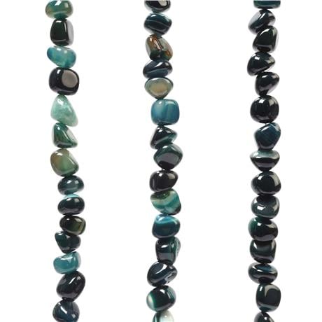 Akik Doğal Taş Petrol Yeşili Tımbıl Kesim 8x11mm Dizi