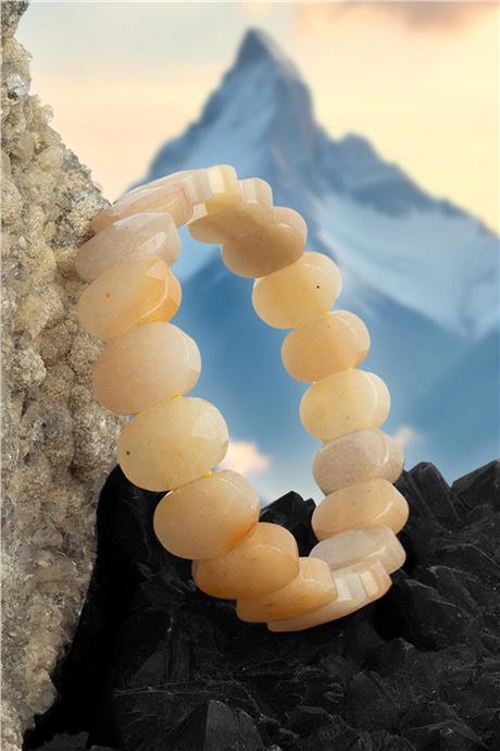 Akik Taşı Turuncu Oval Kesim Bileklik