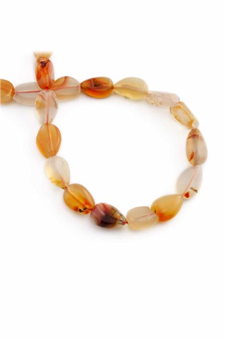 Agate Natural Stone Tumbler Cut 6x8mm String Of Beads