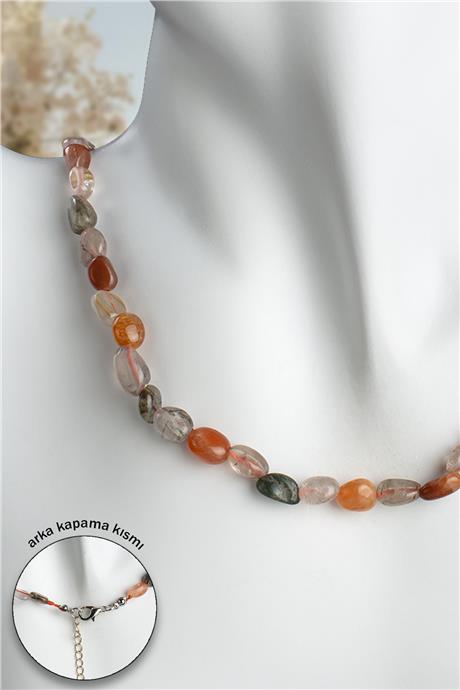 Akik Doğal Taş Tımbıl Kesim Karışık 6x8mm Kolye