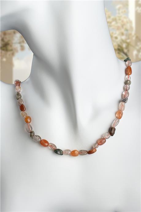 Akik Doğal Taş Tımbıl Kesim Karışık 6x8mm Kolye