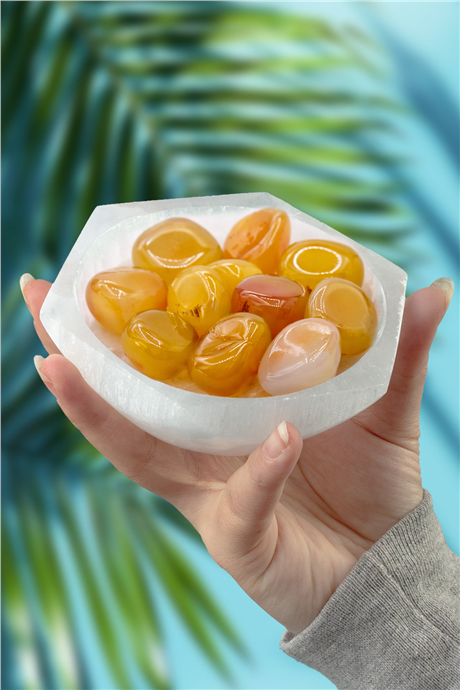 Akik Taşı Tamburlanmış Kütle - 100 Gram