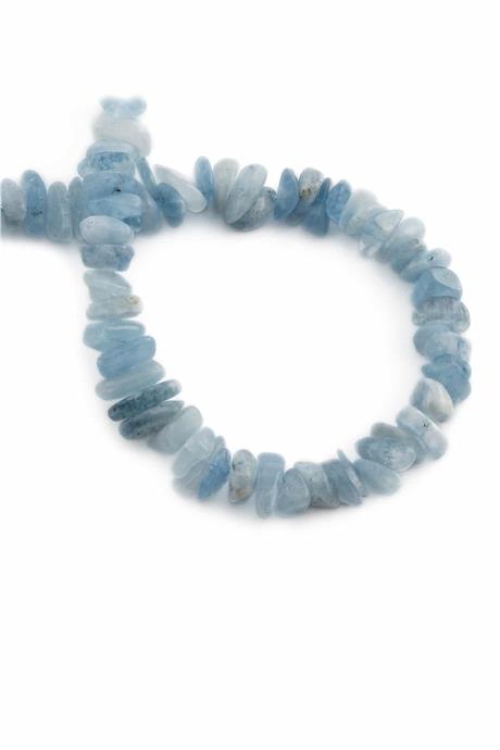 Akuamarin Doğal Taş Amorf Kesim 10x4mm Dizi