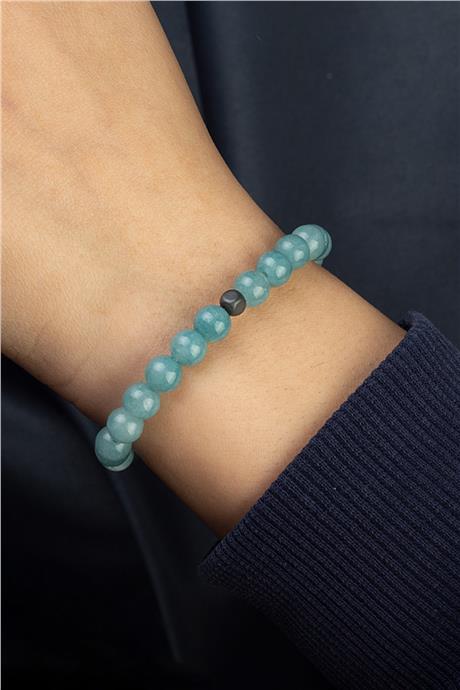 Sıkma Akuamarin Doğal Taş Küre Kesim 6mm Bileklik