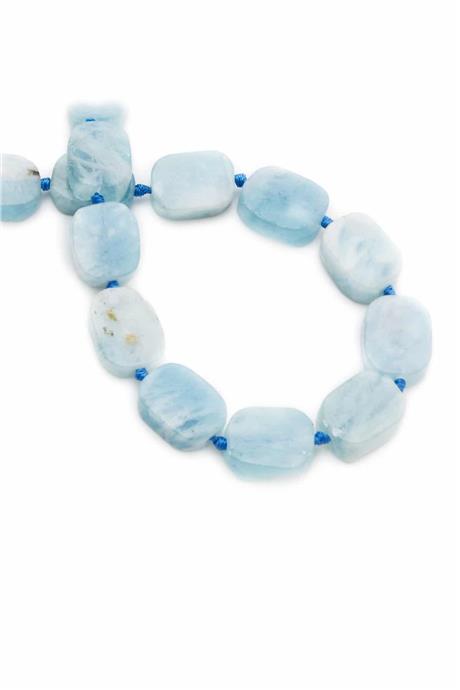 Akuamarin Doğal Taş Oval Kesim Dizi