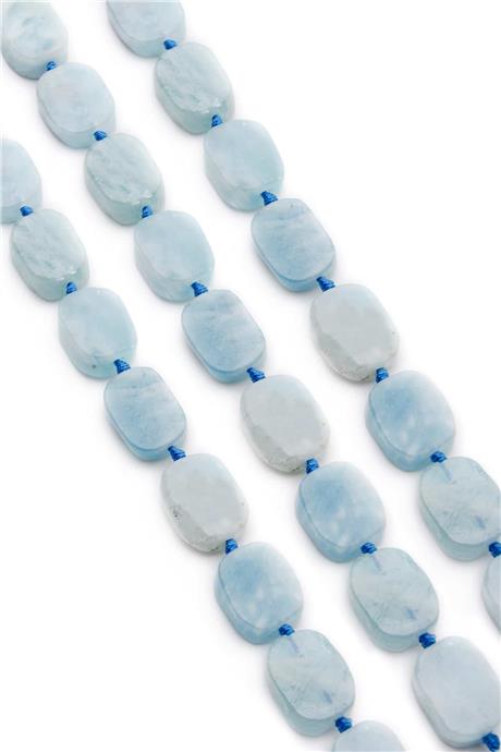 Akuamarin Doğal Taş Oval Kesim Dizi