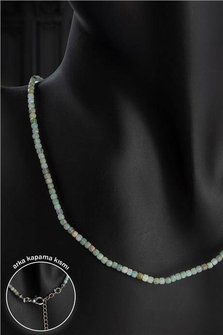 Amazonit Doğal Taş Faset Küp Kesim 2mm Kolye