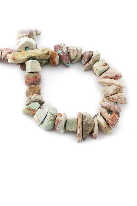 Amazonite Natural Stone Crude Mass Cut 14x7mm String Of Beads