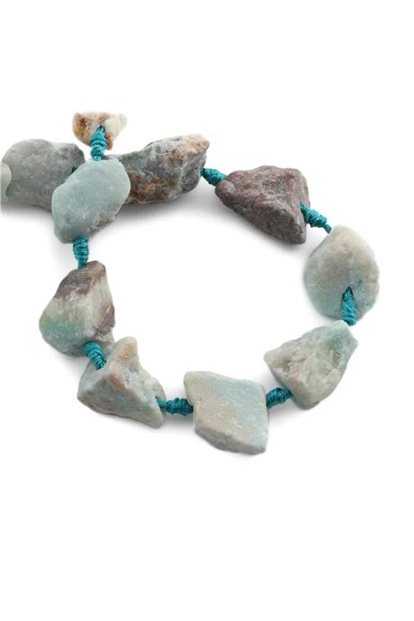 Amazonit Doğal Taş Ham Kütle Kesim 15x25mm Dizi