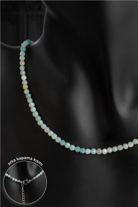 Amazonit Doğal Taş Kristal Küre Kesim 3mm Kolye