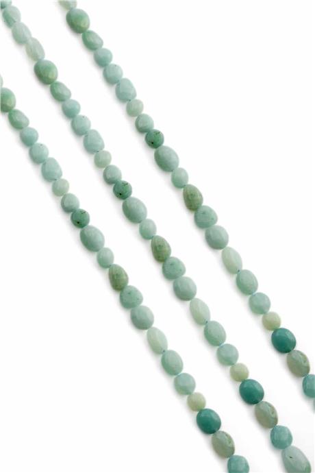 Amazonit Doğal Taş Tımbıl Kesim 6x8mm Dizi