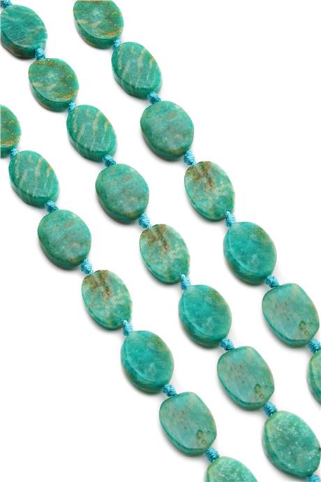 Amazonite Natural Stone Oval Cut String Of Beads