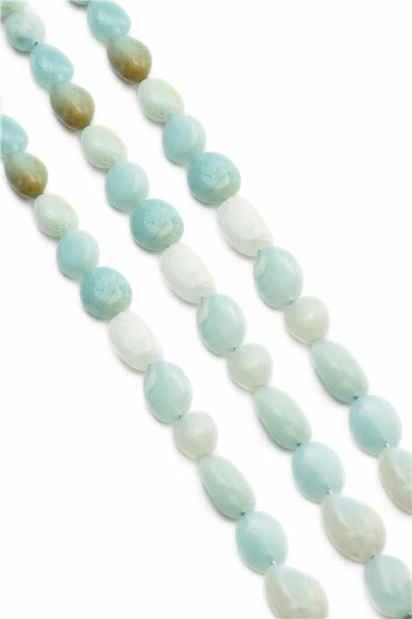 Amazonit Taşı Tımbıl Kesim 6x8mm Doğal Taş Dizi