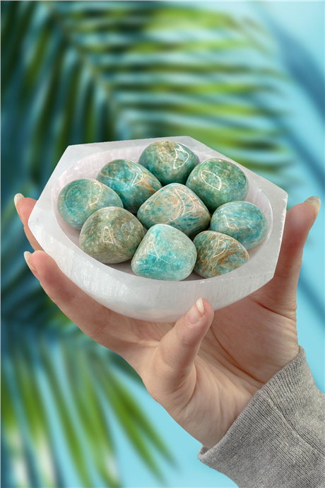 Amazonit Taşı Tamburlanmış Kütle - 100 Gram